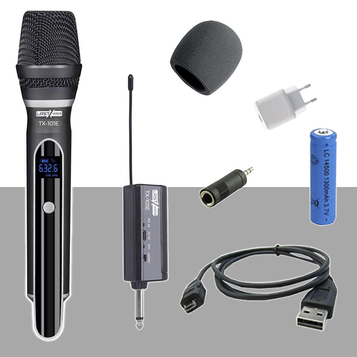 Lastvoice Tx-101E Profesyonel UHF Telsiz Kablosuz EL Mikrofonu